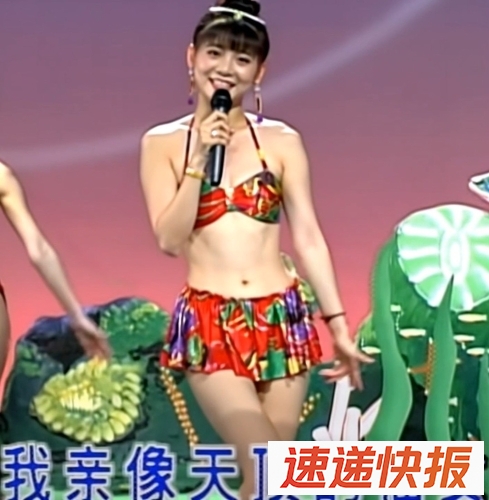 王彩桦公开30年前的泳装照。
